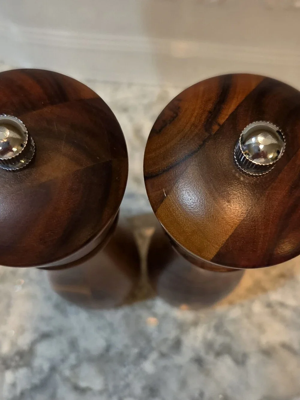 1 Set Gennua Kitchen Acacia Wood Salt and Pepper Grinder Set Working Mills 9in